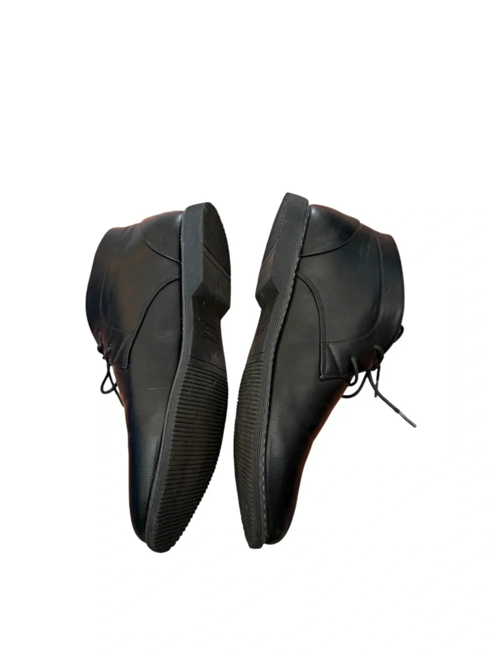 London Fog Men's Black Dress Leather Chukka Boots Size 12